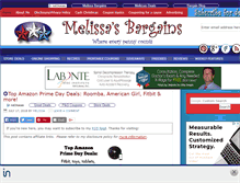 Tablet Screenshot of melissasbargains.com